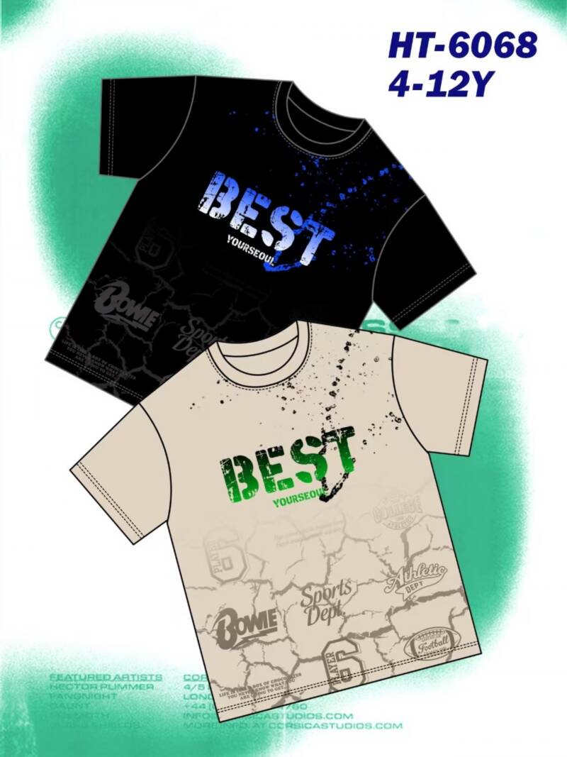 Bluzki chłopięce. Roz 4-12. Mix Kolor Paczka 5 szt.